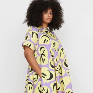 Lazy Oaf All the Smiles Smock Dress US18/UK22